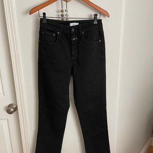 CLOSED straight leg black jeans (Glow)